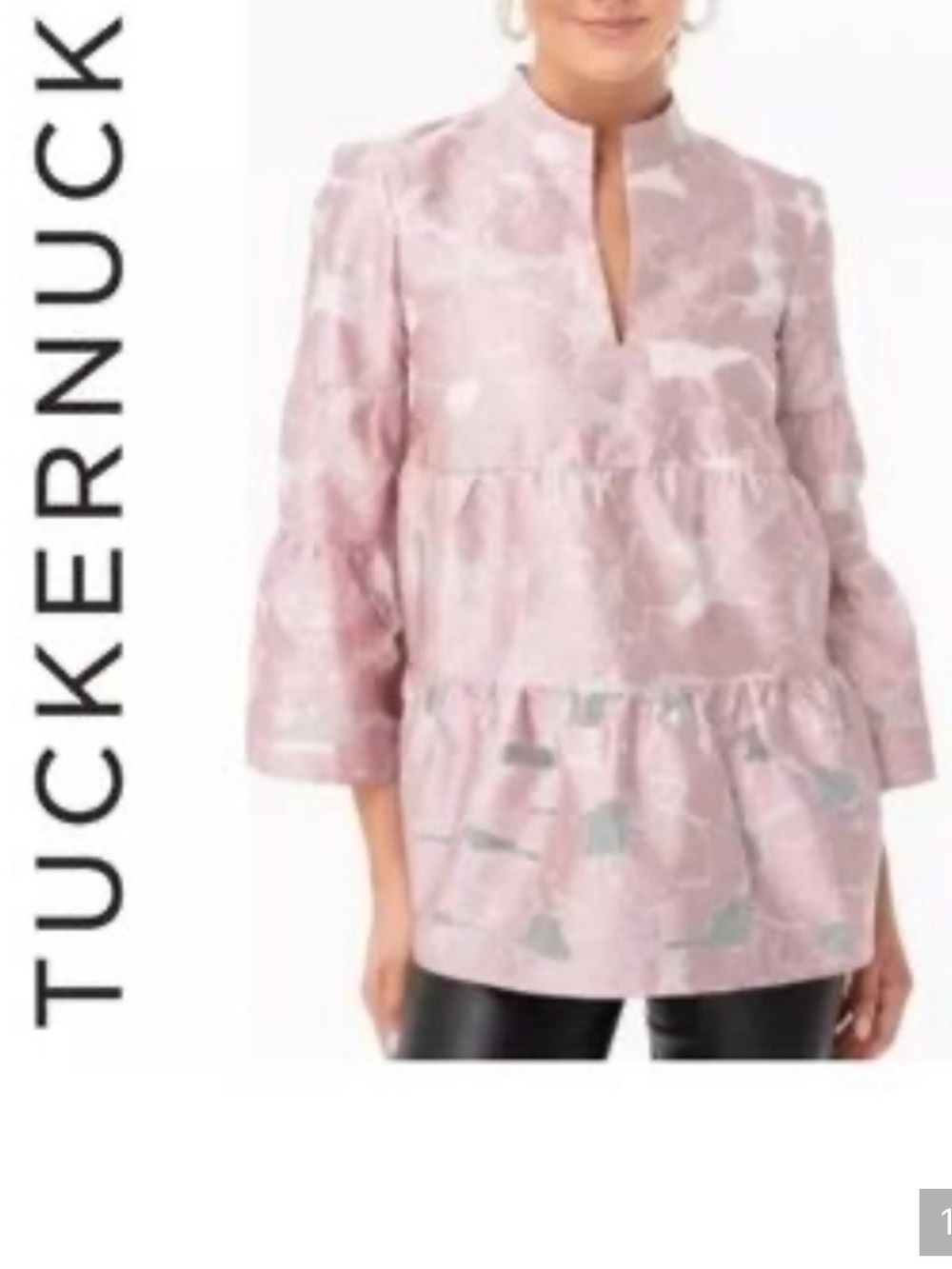 Tuckernuck Pastel Pink Floral Tiered Tunic
